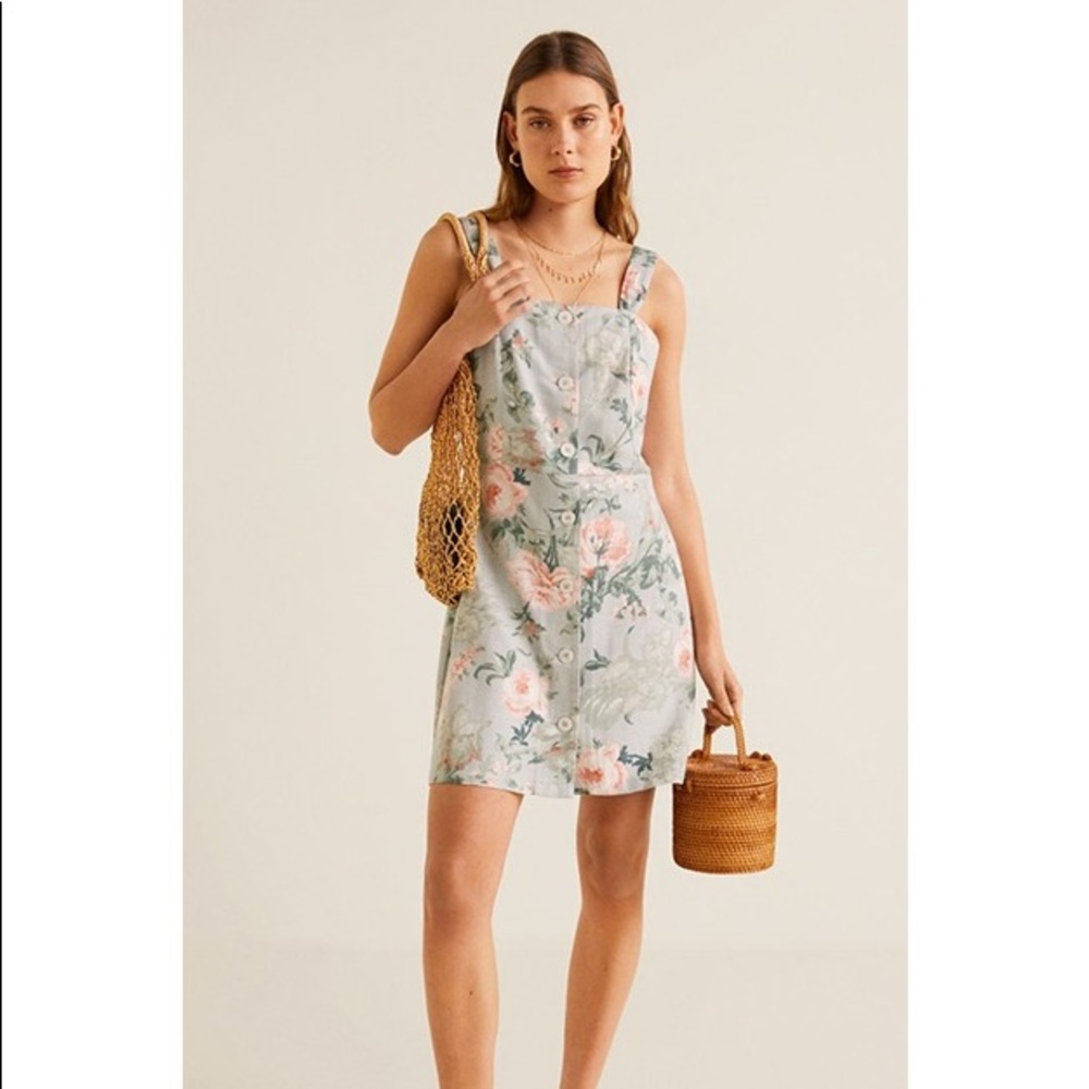 🔥HOT🔥 Mango ASOS linen blend dress floral print